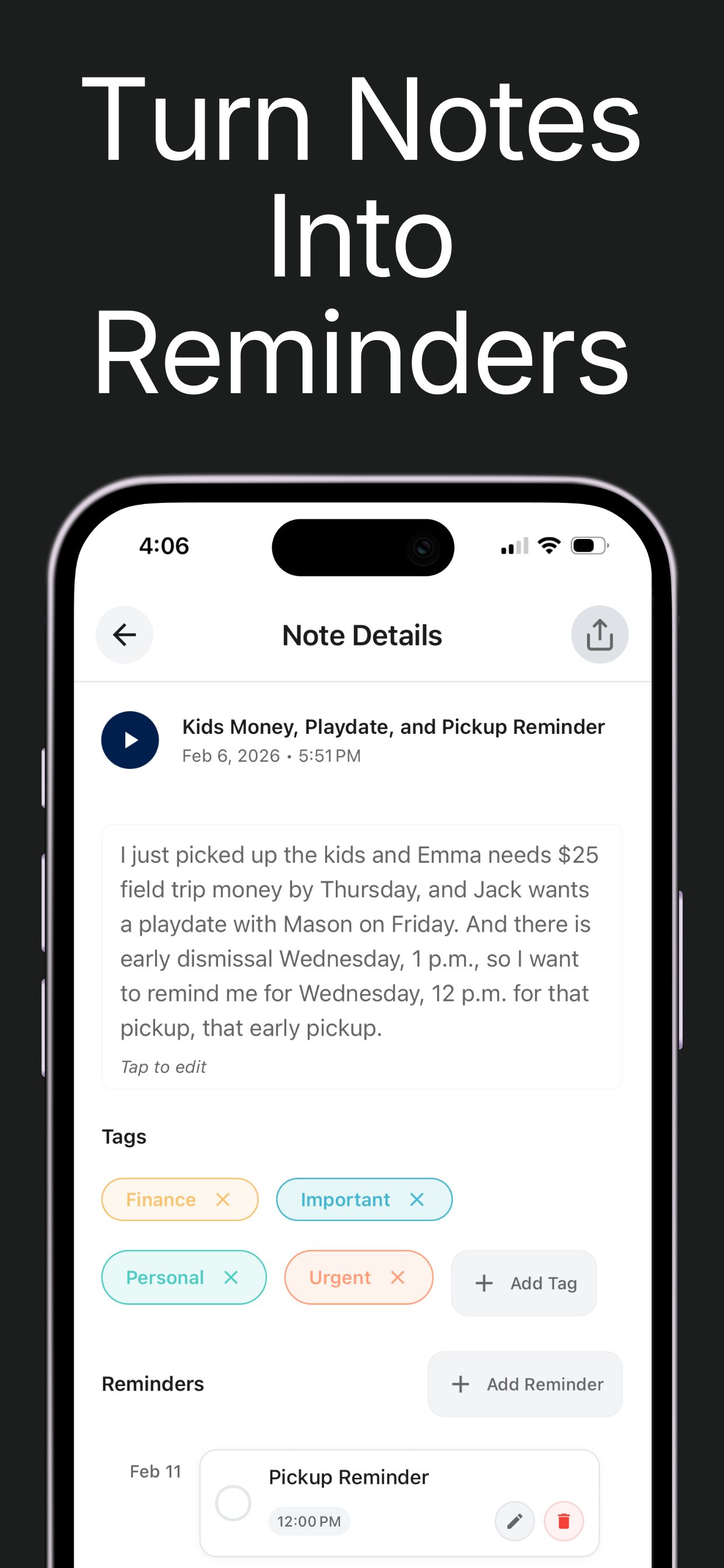 Remi8 AI Voice Notes Reminders