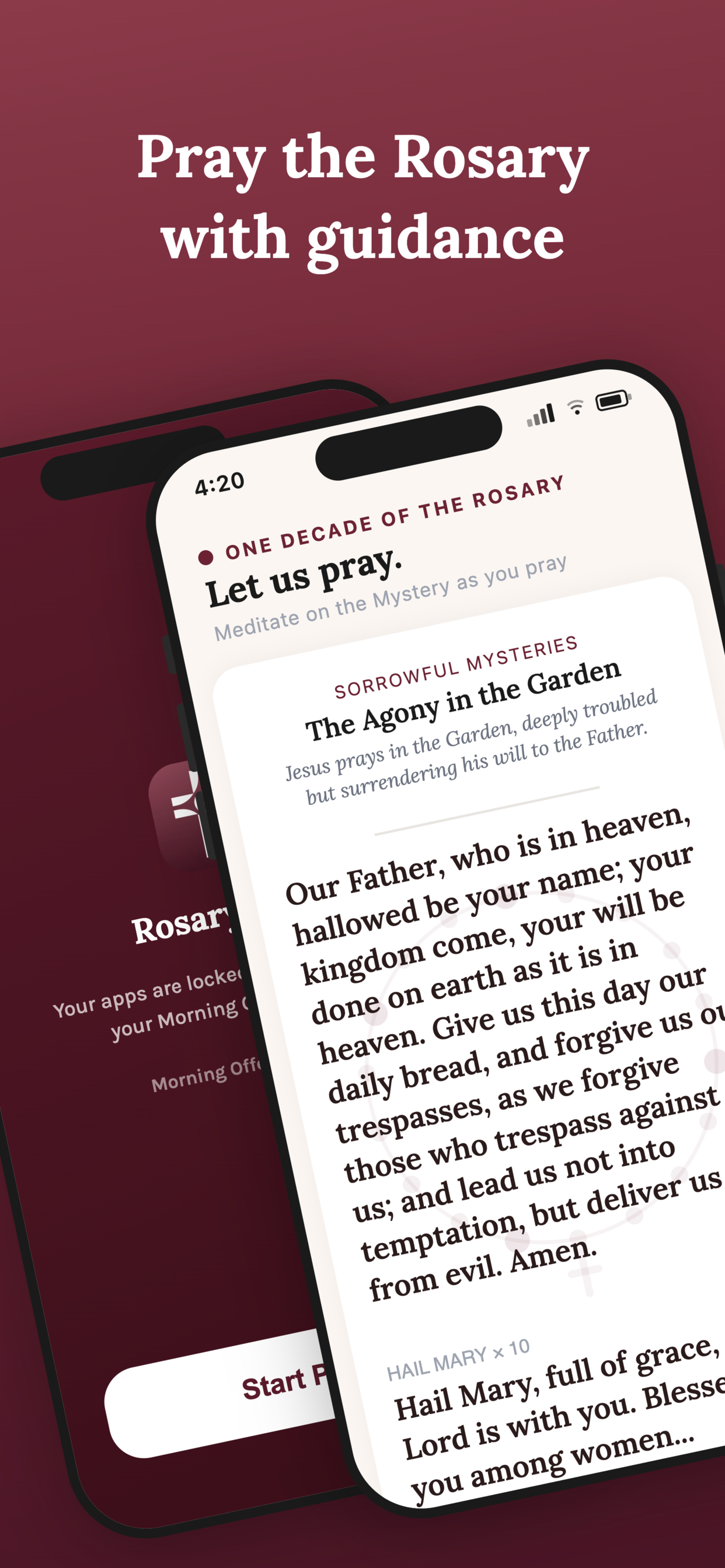 Rosary Lock: Pray Then Scroll