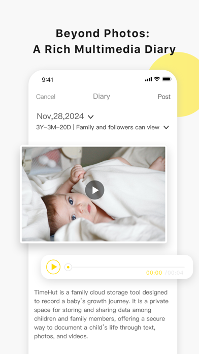 TimeHut - Baby Album iPhone screenshot 6 - Photo & Video app