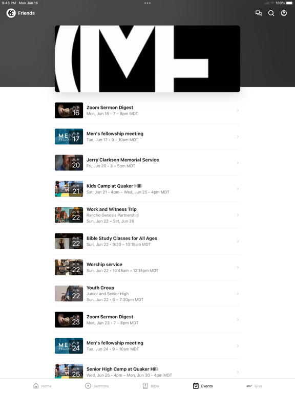 Meridian Friends Church iPad screenshot 3 - Education app