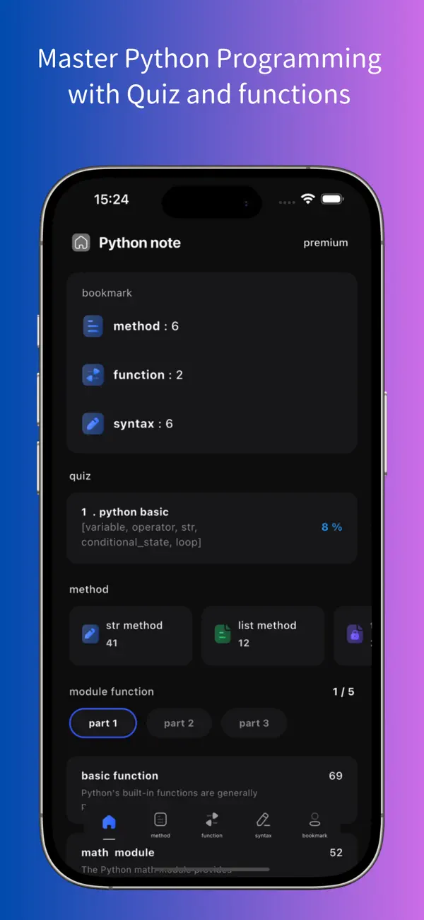 #1. Python Note:Quiz & Methods (iOS) โดย: Taehyeok Lee