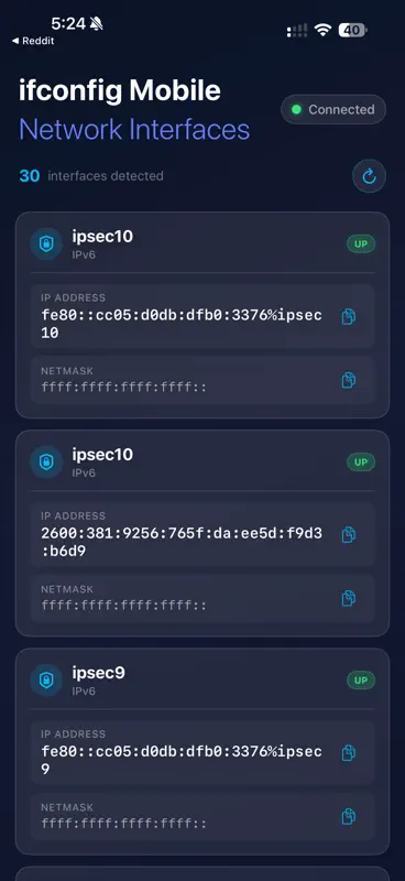 ifconfig Mobile: Network Info screenshot 2 of 5