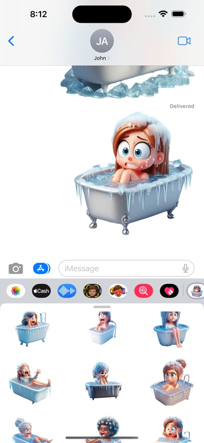 Ice Bath Woman Stickers