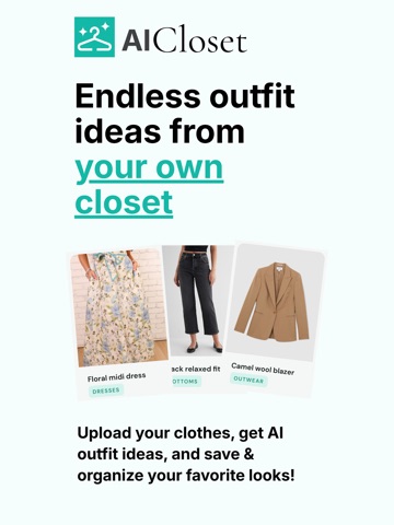 AICloset: Outfits Assistant iPad screenshot