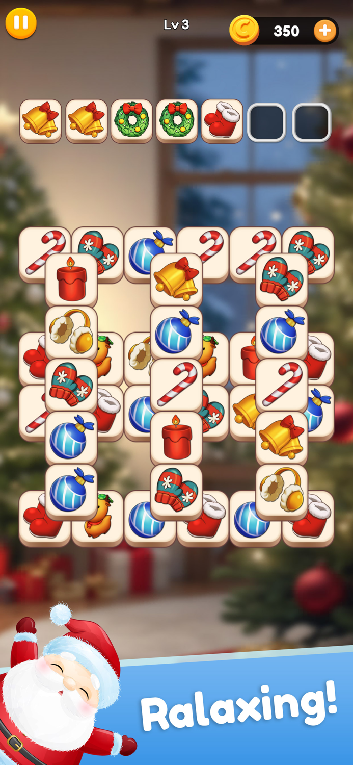 Christmas Mahjong Tiles Clear