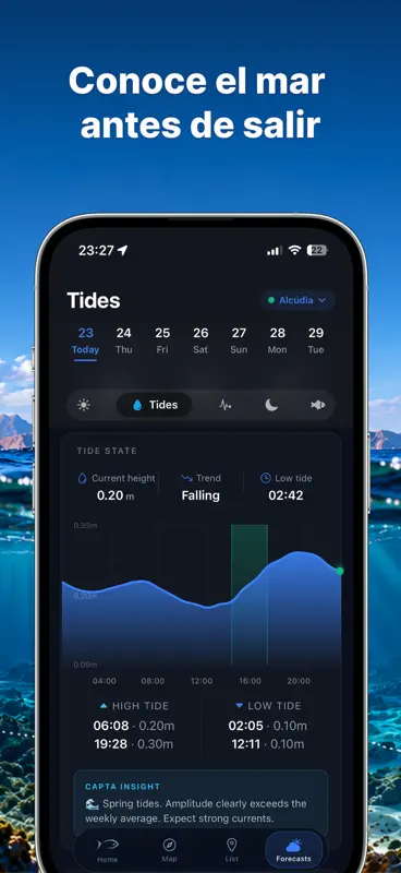 Capta: Pesca GPS, Mapa y Clima screenshot 6 of 10