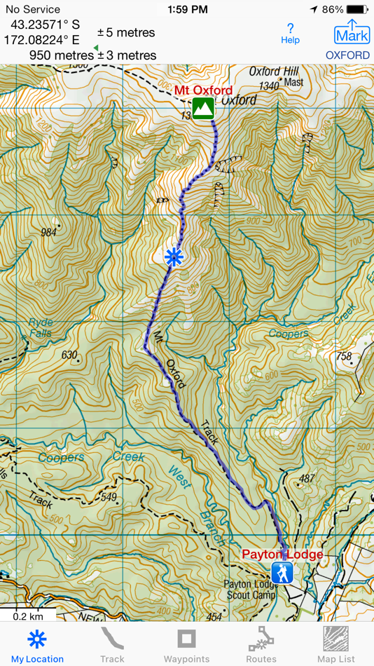 #6. iHikeGPS NZ : LINZ Topo Maps (iOS) 由: James Associates Inc.