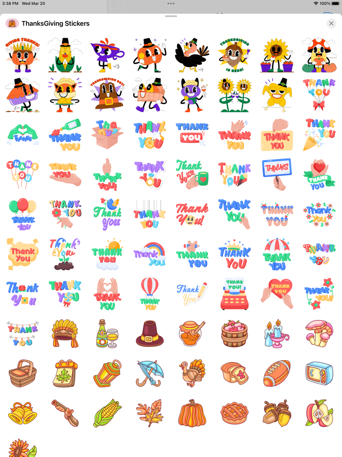 ThanksGiving Stickers Pack App