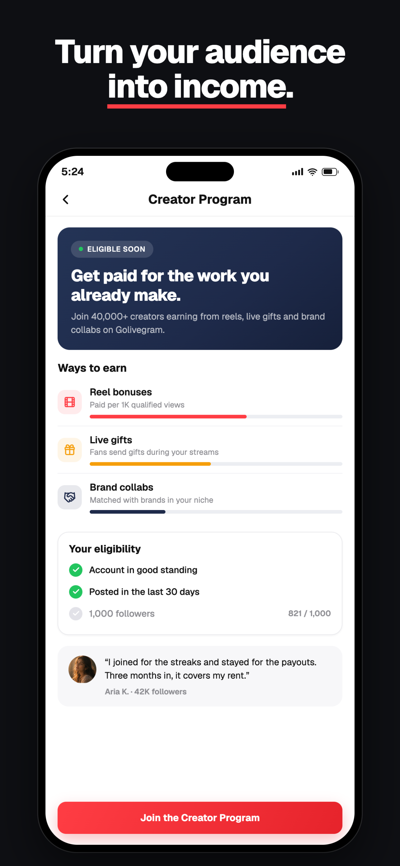 Golivegram: Connect & Shine screenshot 8
