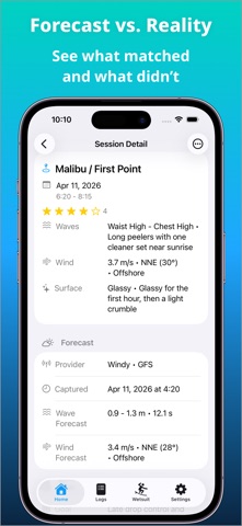 Surflog - Surf Log & Journal iPhone screenshot
