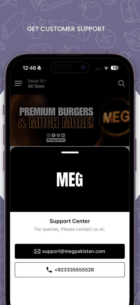 MEG BURGERS - Food & Drink App | MWM