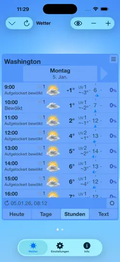 Screenshot von ClassicWeather auf dem iPhone 4