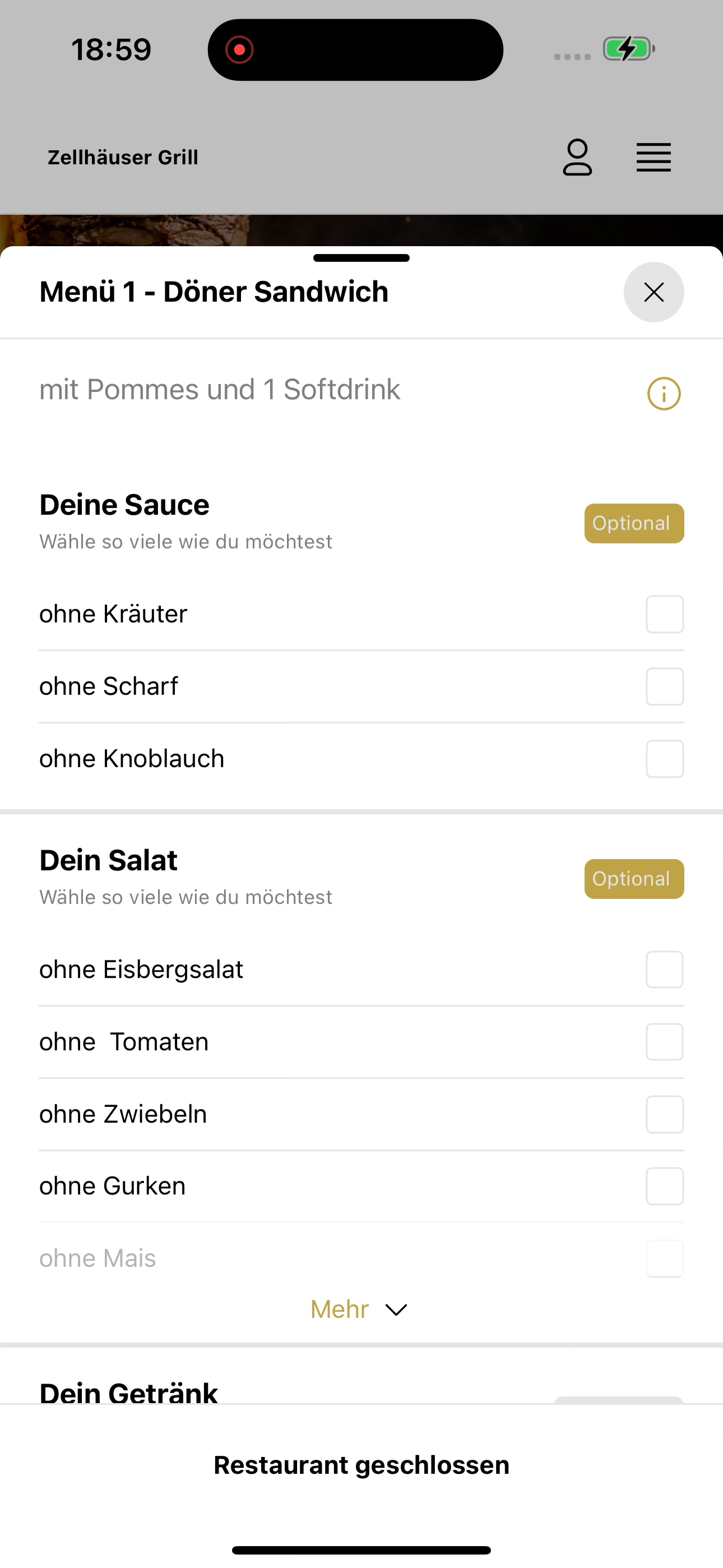 Zellhäuser Grill screenshot 7