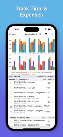 Cube: Freelance Expense Pro iPhone screenshot