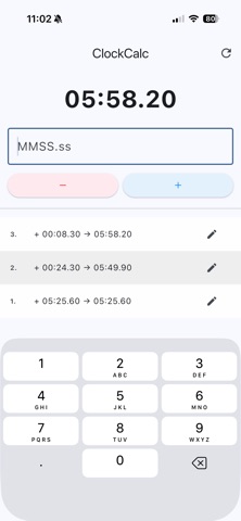 Clock Math Calculator screenshot