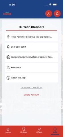 Hi-Tech Cleaners iPhone screenshot