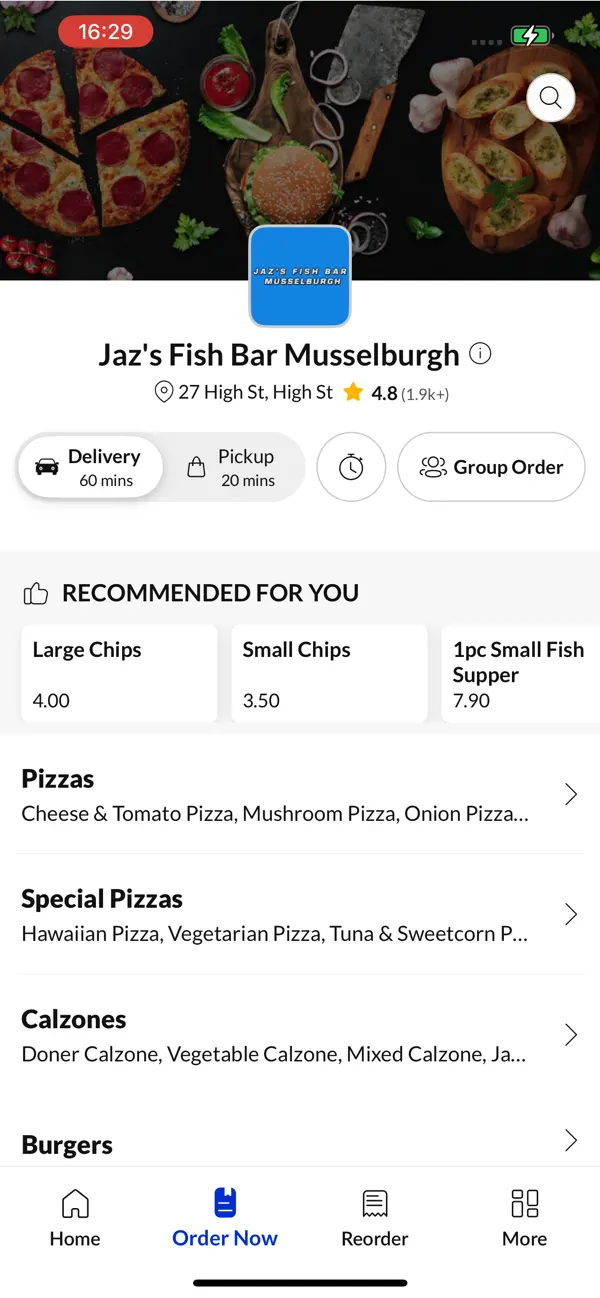 Screenshot #2 pour Jaz's Fish Bar Musselburgh