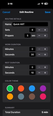 Interval Timer - HIIT | Tabata Screenshot 3 of 10