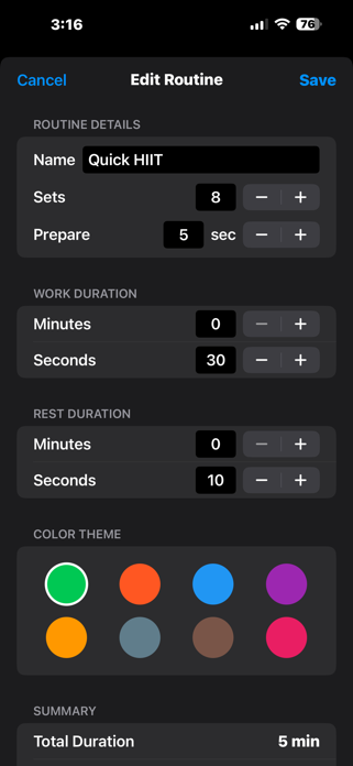 Interval Timer - HIIT | Tabata Screenshot 3 of 10