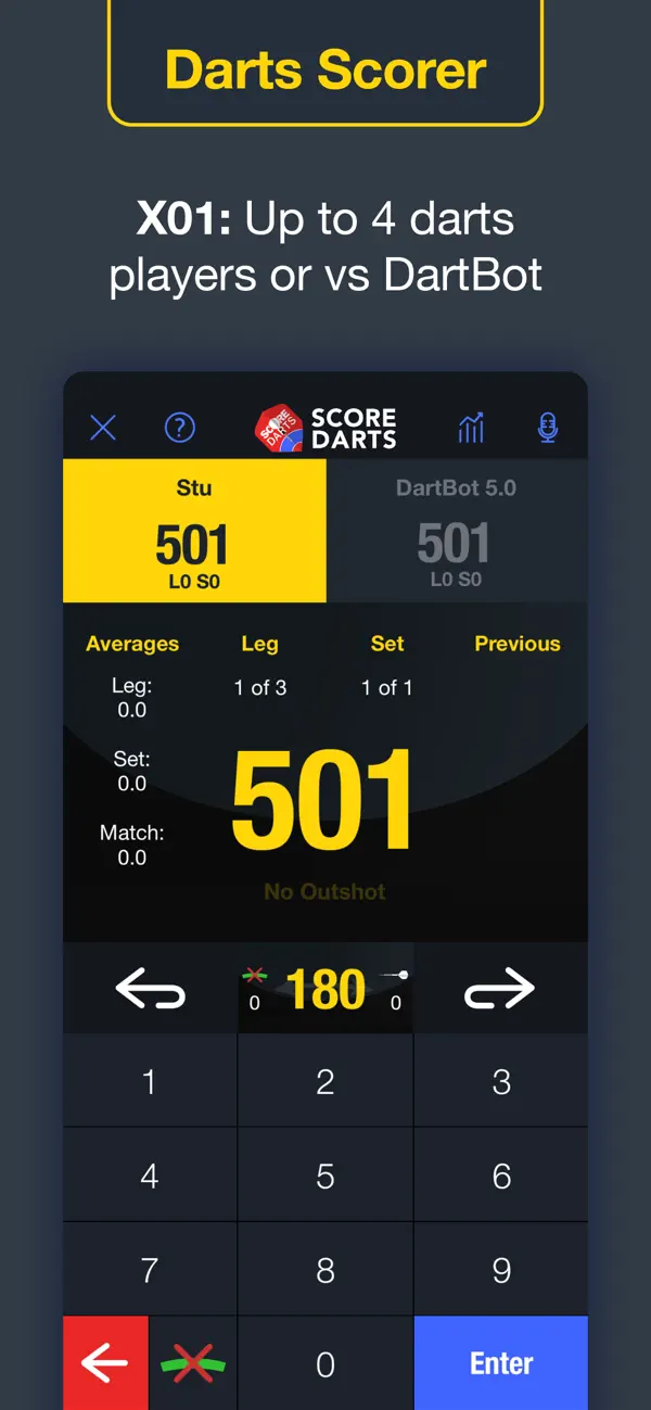 Screenshot #2 pour Score Darts Scorer