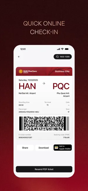 Sun PhuQuoc Airways iPhone screenshot 5