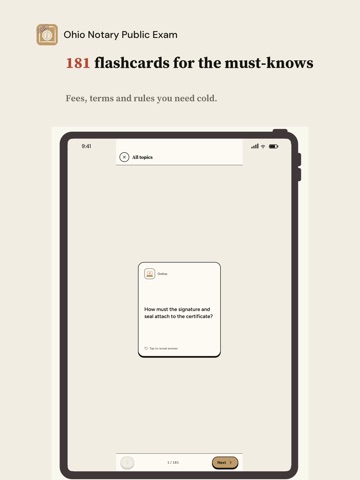 Ohio Notary Public Exam iPad screenshot