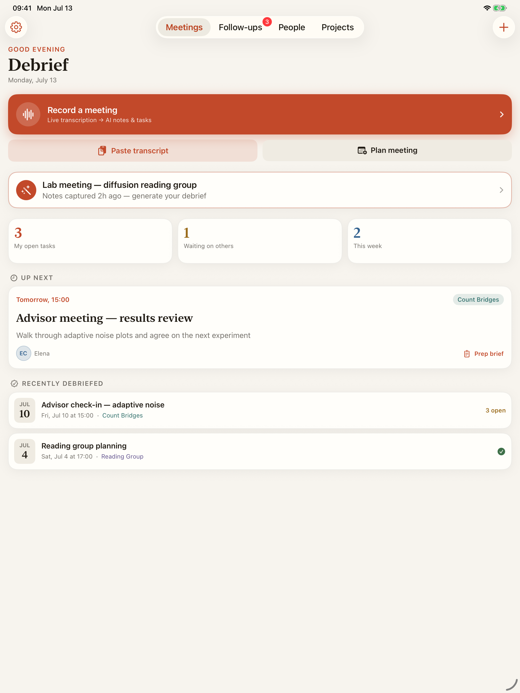 Debrief: AI Meeting Notes screenshot 6