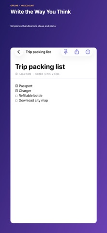 Minute Notes: Quick Notepad iPhone screenshot