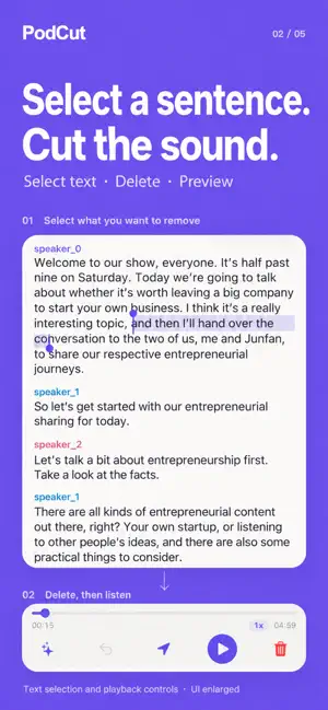 PodCut: Podcast & Audio Editor screenshot 2
