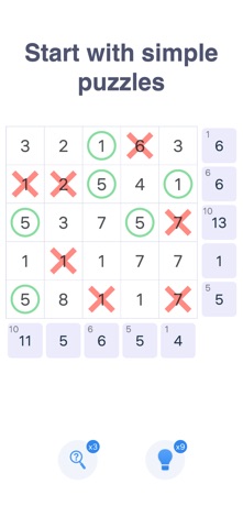 Sumplete: Logic Number Puzzle iPhone screenshot