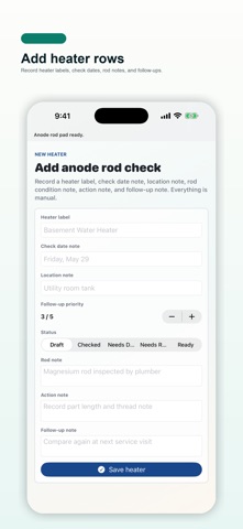 Anode Rod Check Pad Screenshot 2 of 5
