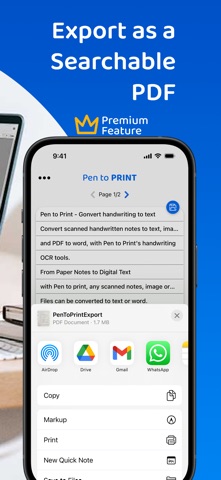 PenToPrint Handwriting to PDF iPhone screenshot