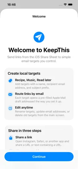 Captura de pantalla de KeepThis en iPhone 1
