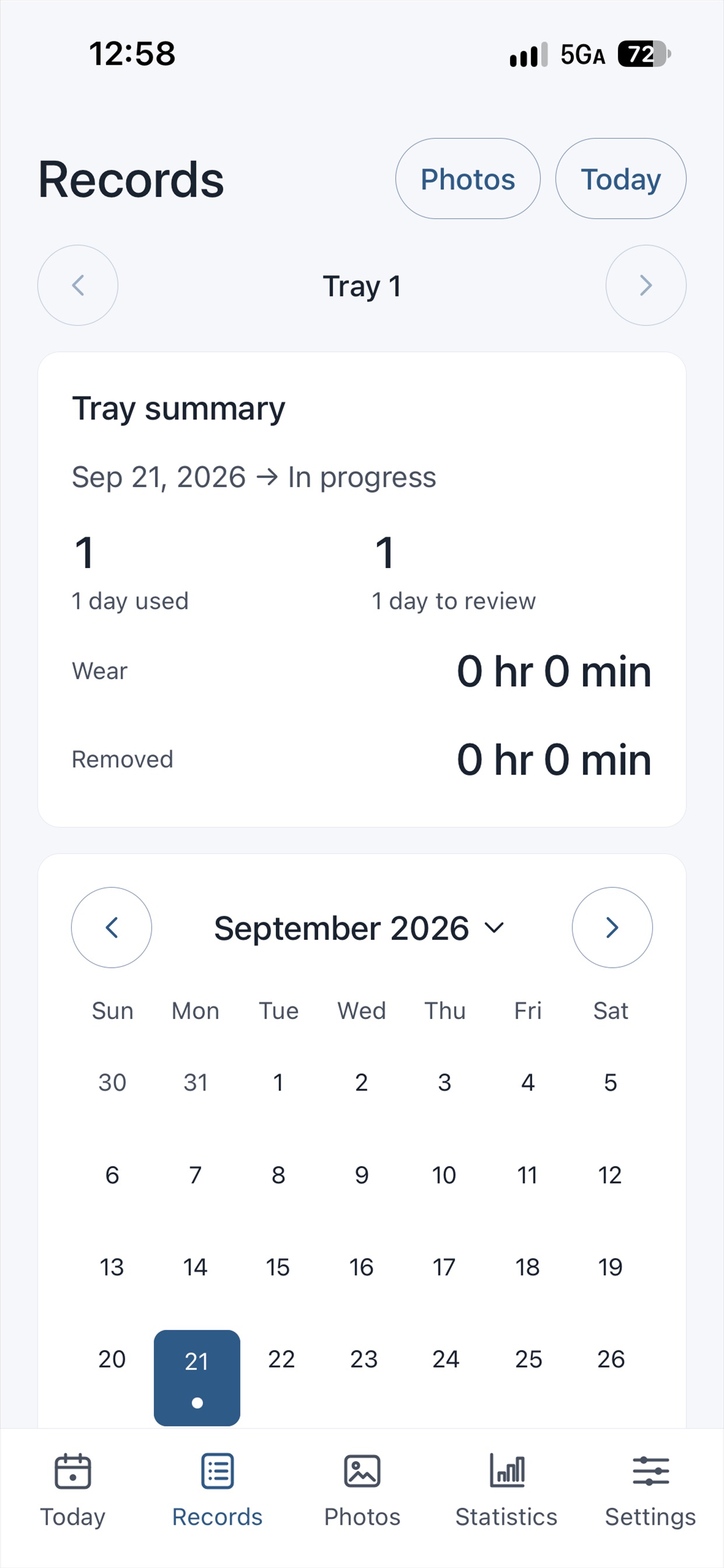 Screenshot 1 of Aligner Tracker-AlignerDiary