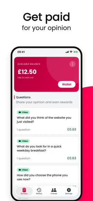 Influence - Paid Video Surveys screenshot 1