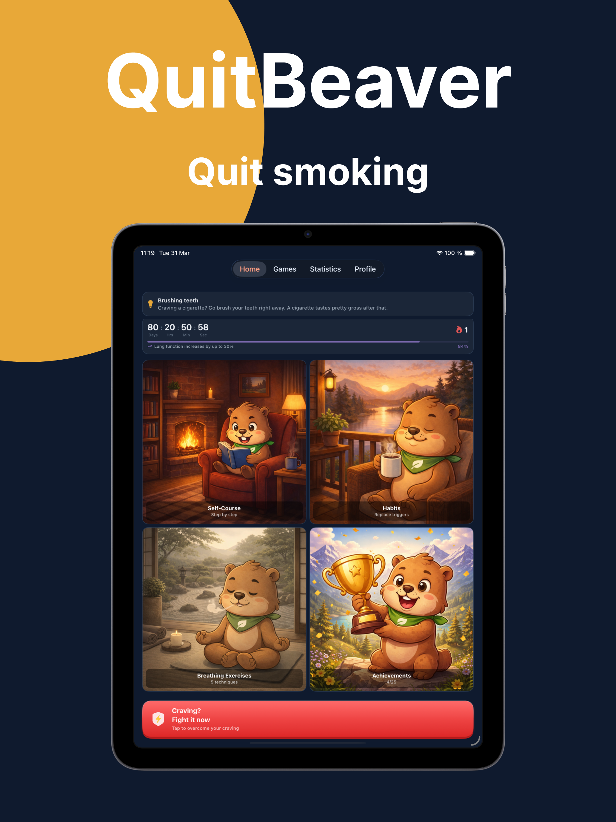Quit Smoking Now - QuitBeaver screenshot 12
