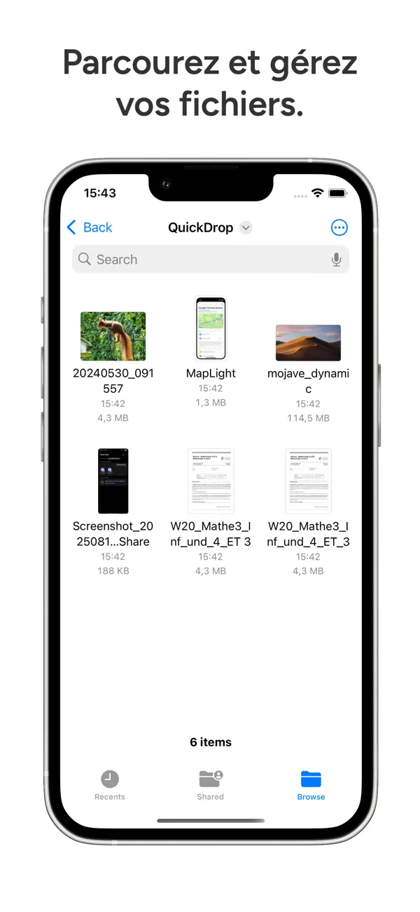 Screenshot #2 pour QuickDrop - Transfert Android
