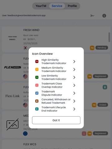 Trademark Watchdog iPad screenshot