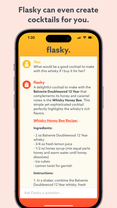 Flasky: Liquor Recommendations Screenshot