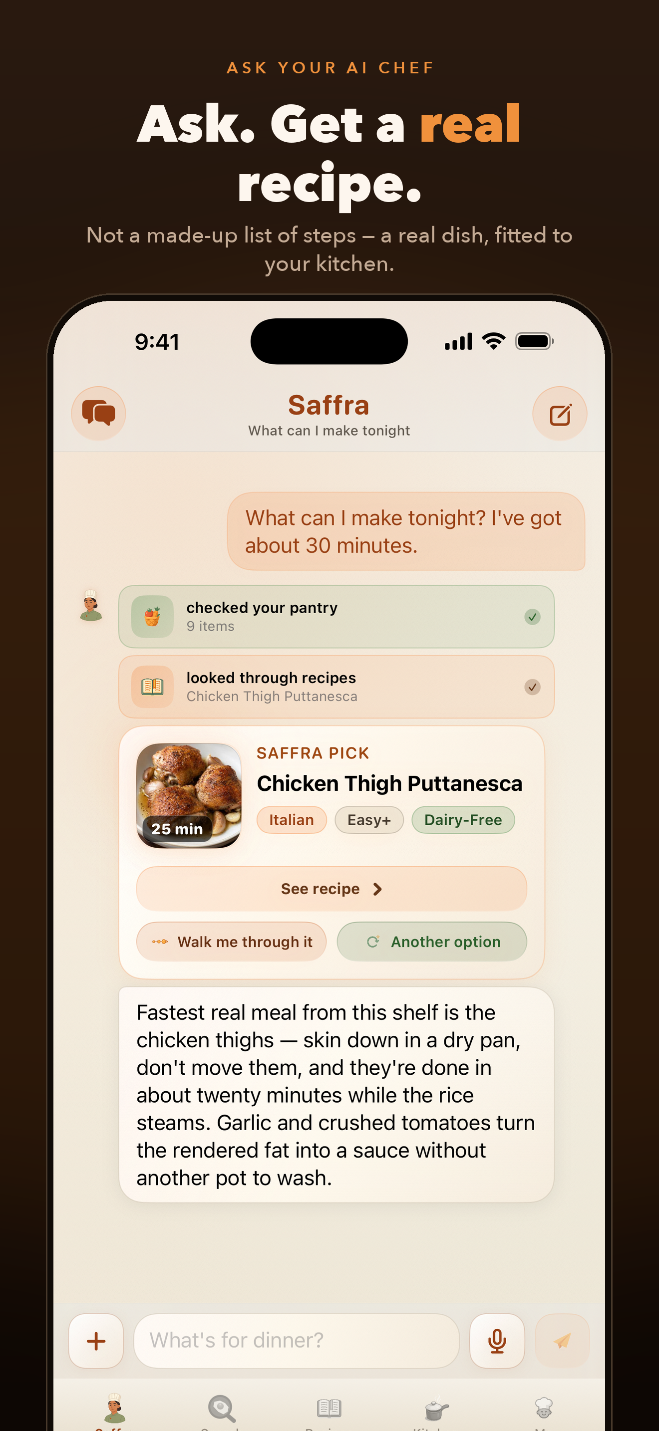 Saffra - AI Cooking Assistant screenshot 2