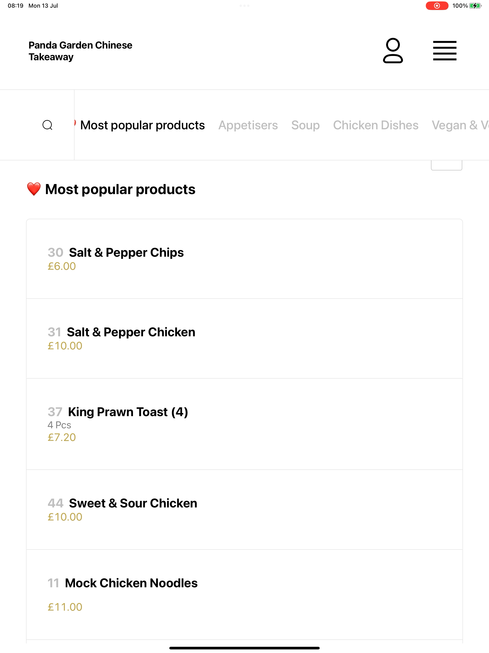 Panda Garden Chinese Takeaway screenshot 14
