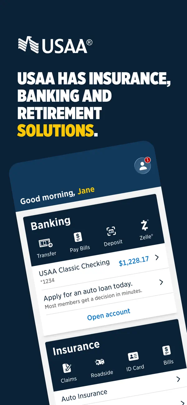 Screenshot #1 pour USAA Mobile