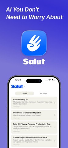 Salut AI iPhone screenshot