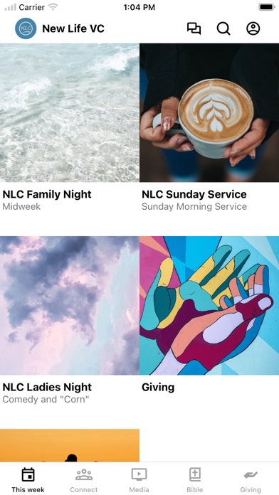 New Life Church VC app screenshot