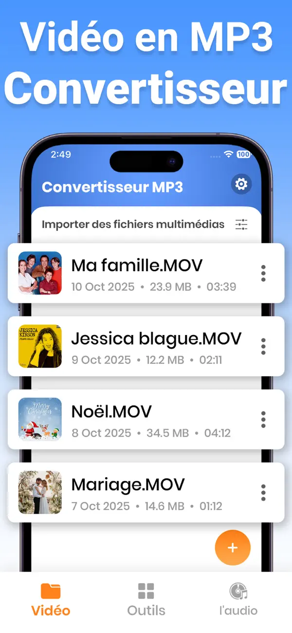 Screenshot #1 pour Convertisseur Vidéo en MP3 ‣