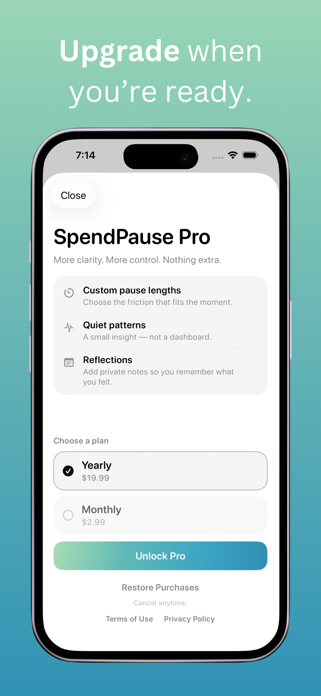 SpendPause App Screenshot 5 of 5