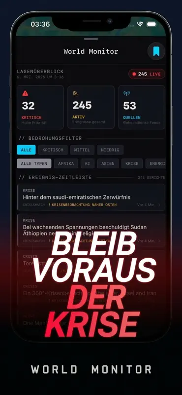 World Monitor - Echtzeit-News screenshot 1 of 6