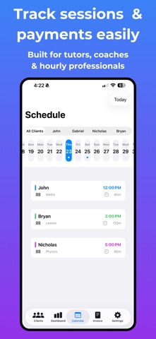 SessionFlow: Tutor Tracker screenshot