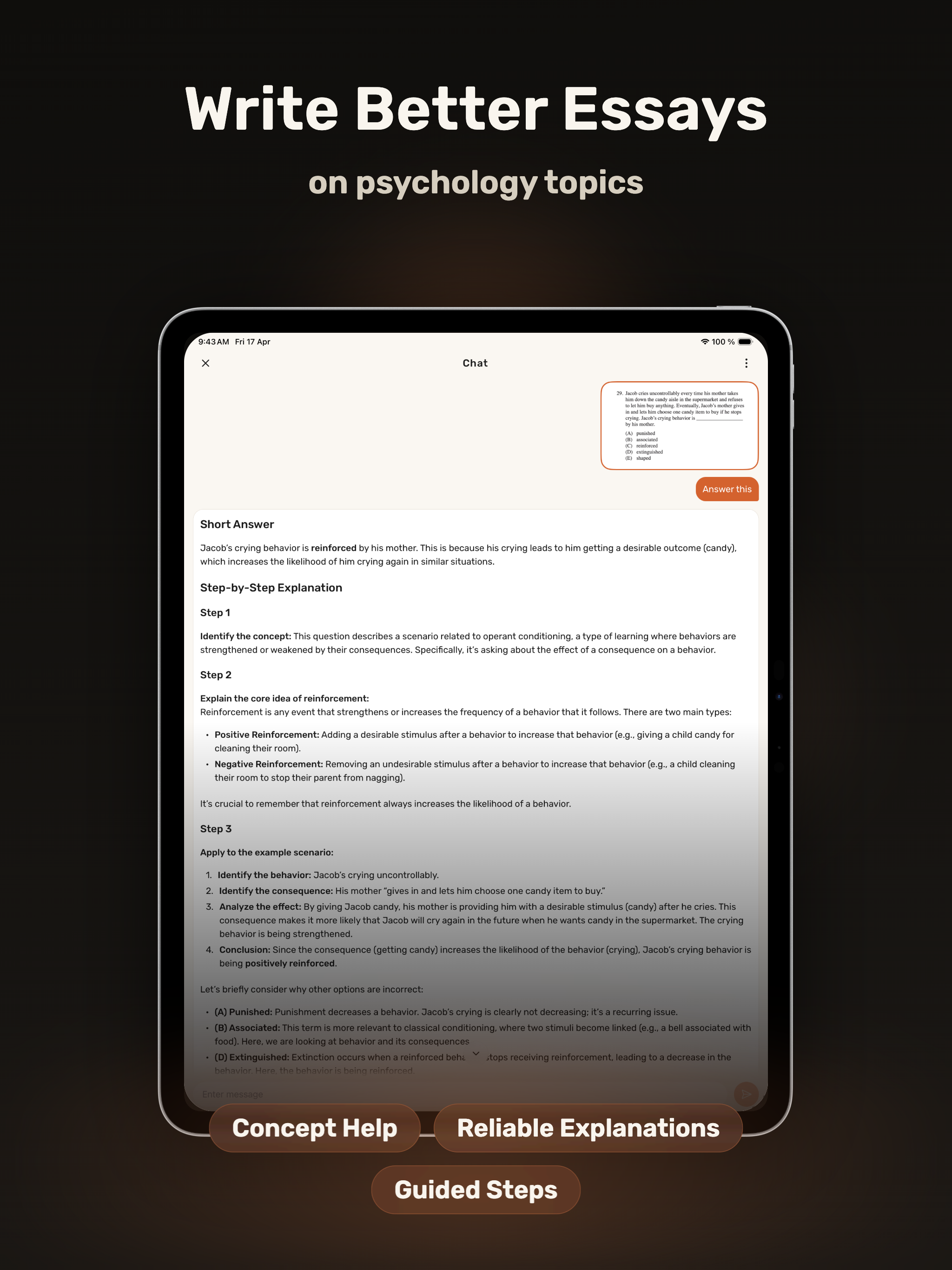 Psychology Homework Helper AI