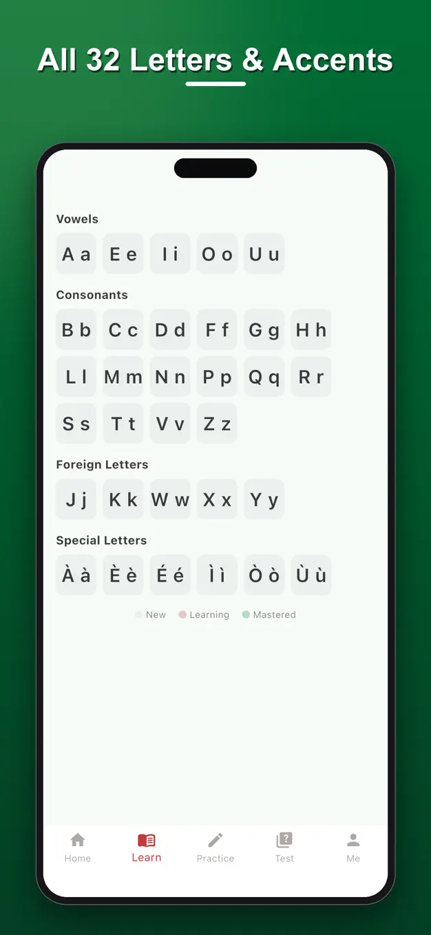 Italian Alphabet